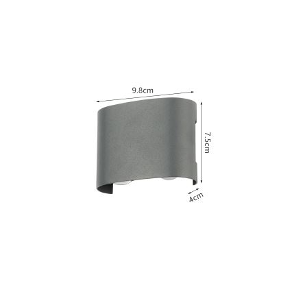 Brilagi - LED spoljašnja zidna svetiljka FLAREBOX LED/4W/230V antracit IP65