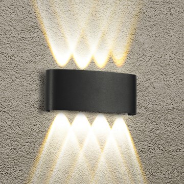 Brilagi - LED spoljašnja zidna svetiljka FLAREBOX LED/8W/230V crna IP65