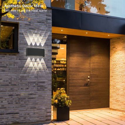 Brilagi - LED spoljašnja zidna svetiljka FLAREBOX LED/8W/230V crna IP65