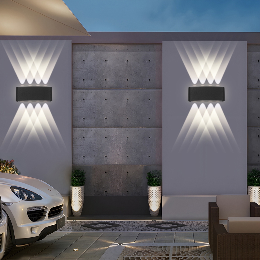 Brilagi - LED spoljašnja zidna svetiljka FLAREBOX LED/8W/230V crna IP65