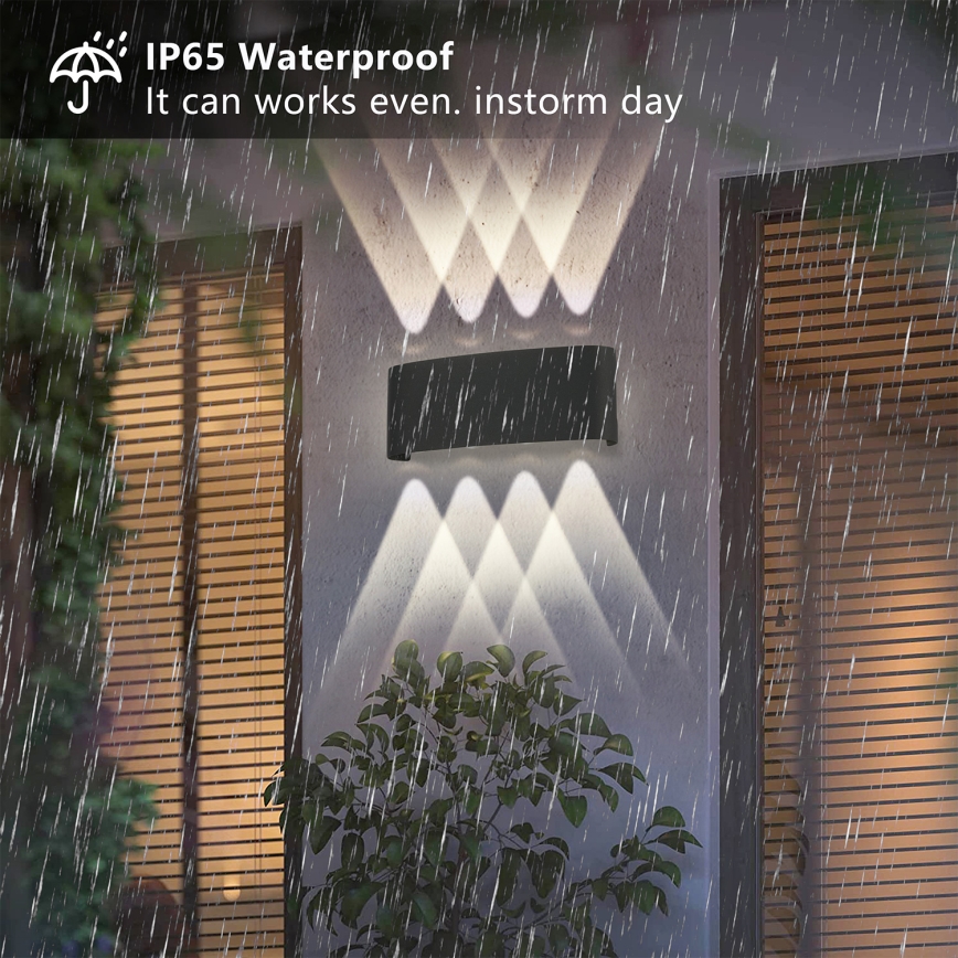 Brilagi - LED spoljašnja zidna svetiljka FLAREBOX LED/8W/230V crna IP65