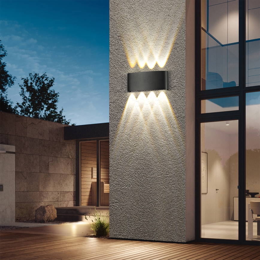 Brilagi - LED spoljašnja zidna svetiljka FLAREBOX LED/8W/230V crna IP65