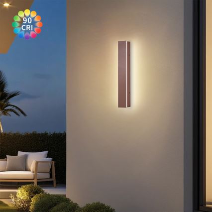Brilagi - LED Spoljašnje zidno svetlo LINEAR LED/8W/230V 3000K IP65 30 cm braon CRI 90