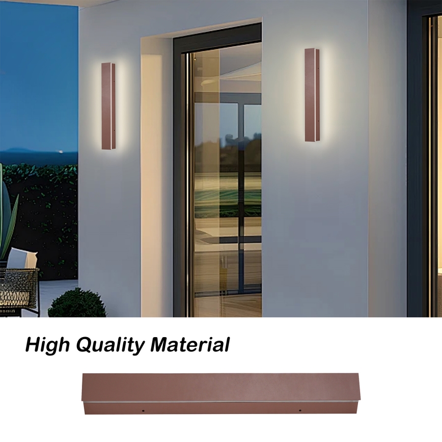 Brilagi - LED Spoljašnje zidno svetlo LINEAR LED/8W/230V 3000K IP65 30 cm braon CRI 90