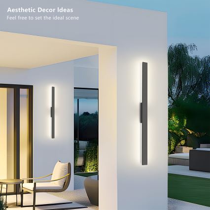 Brilagi - LED spoljno zidno svetlo LUNA LED/24W/230V 4000K IP65 100 cm antracit CRI 90