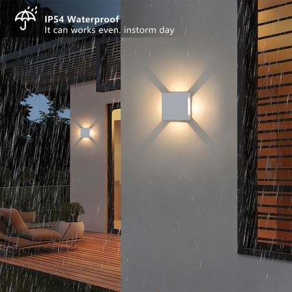 Brilagi - LED Spoljašnja zidna svetiljka QUADRAY LED/6W/230V bela IP54