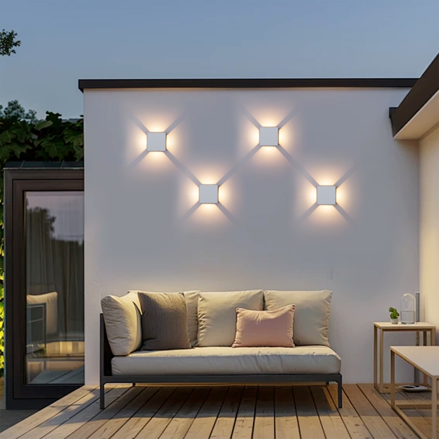 Brilagi - LED Spoljašnja zidna svetiljka QUADRAY LED/6W/230V bela IP54