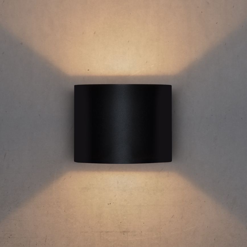 Brilagi - LED spoljašnja zidna svetiljka RONDO LED/6W/230V crna IP54