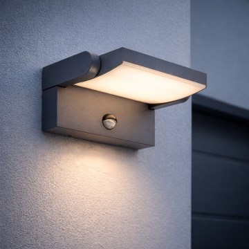 Brilagi - LED spoljašnja zidna svetiljka sa senzorom ANKLE LED/18W/230V 3000K IP65 antracit