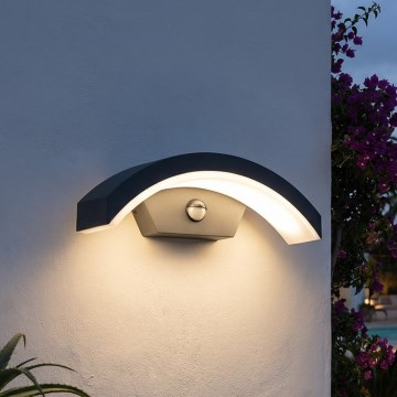 Brilagi - LED spoljašnja zidna svetiljka sa senzorom ARCELO LED/8W/230V IP54