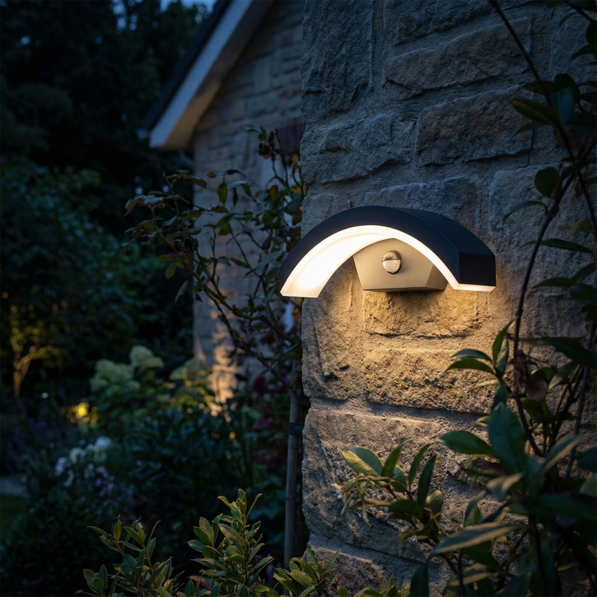 BRILAGI - LED spoljašnja zidna svetiljka sa senzorom ARCELO LED/8W/230V IP54