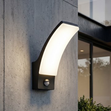 Brilagi - LED spoljašnja zidna svetiljka sa senzorom ARCELO LED/9W/230V IP44