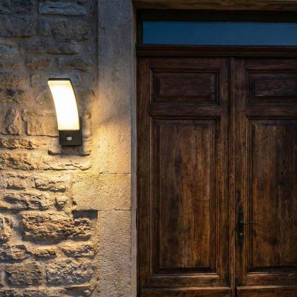 Brilagi - LED spoljašnja zidna svetiljka sa senzorom ARCELO LED/9W/230V IP44