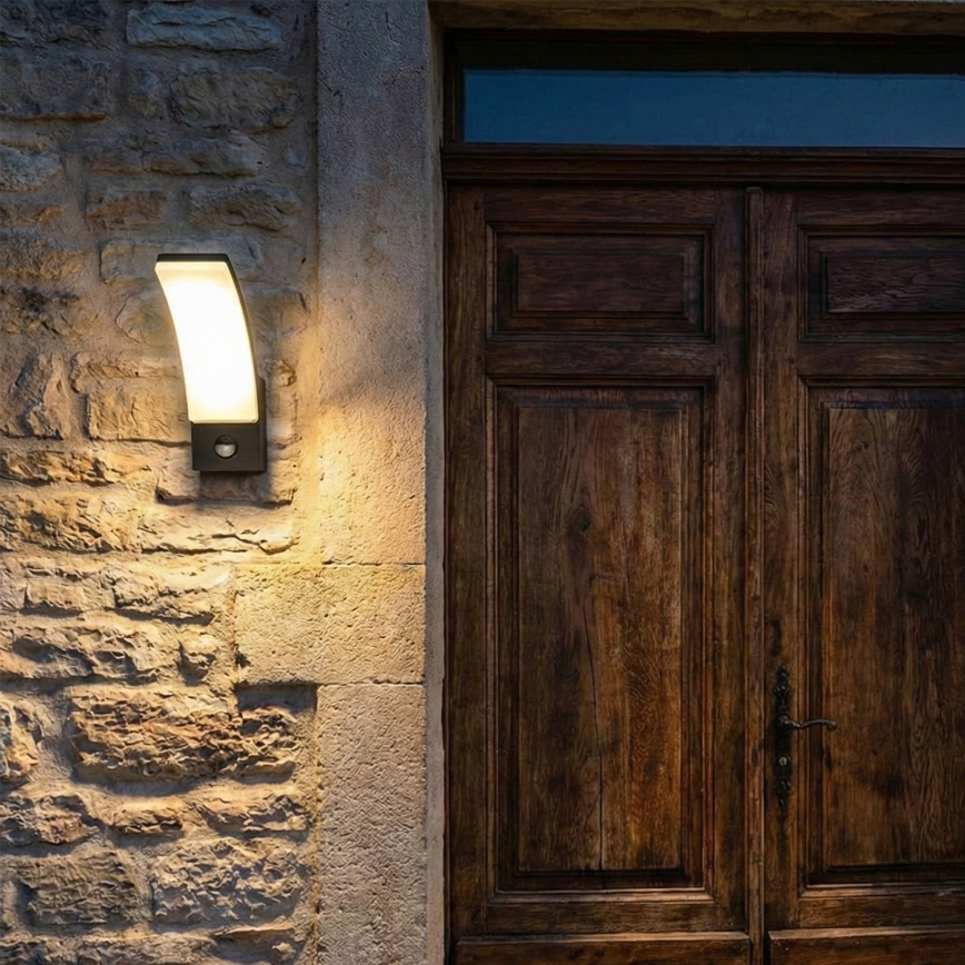 Brilagi - LED spoljašnja zidna svetiljka sa senzorom ARCELO LED/9W/230V IP44