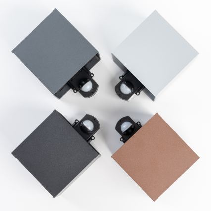 BRILAGI - LED spoljašnje zidno svetlo sa senzorom CUBE LED/6W/230V antracit IP65