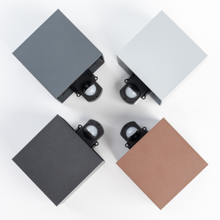 BRILAGI - LED spoljašnje zidno svetlo sa senzorom CUBE LED/6W/230V antracit IP65