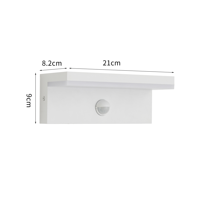 Brilagi - LED spoljašnje zidno svetlo sa senzorom TESSI LED/10W/230V belo IP54