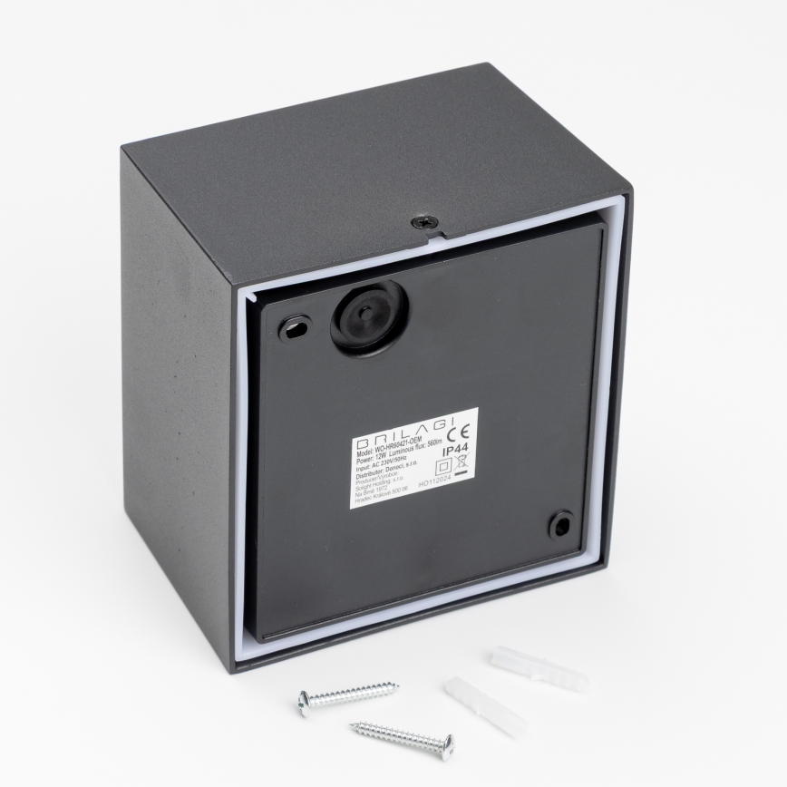Brilagi - LED spoljašnja zidna svetiljka TERNI LED/12W/230V crna IP44