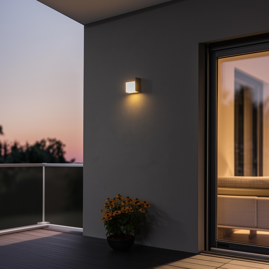 Brilagi - LED spoljašnja zidna svetiljka TERNI LED/12W/230V siva IP44