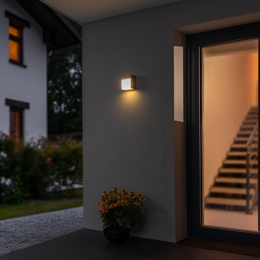 Brilagi - LED spoljašnja zidna svetiljka TERNI LED/12W/230V siva IP44