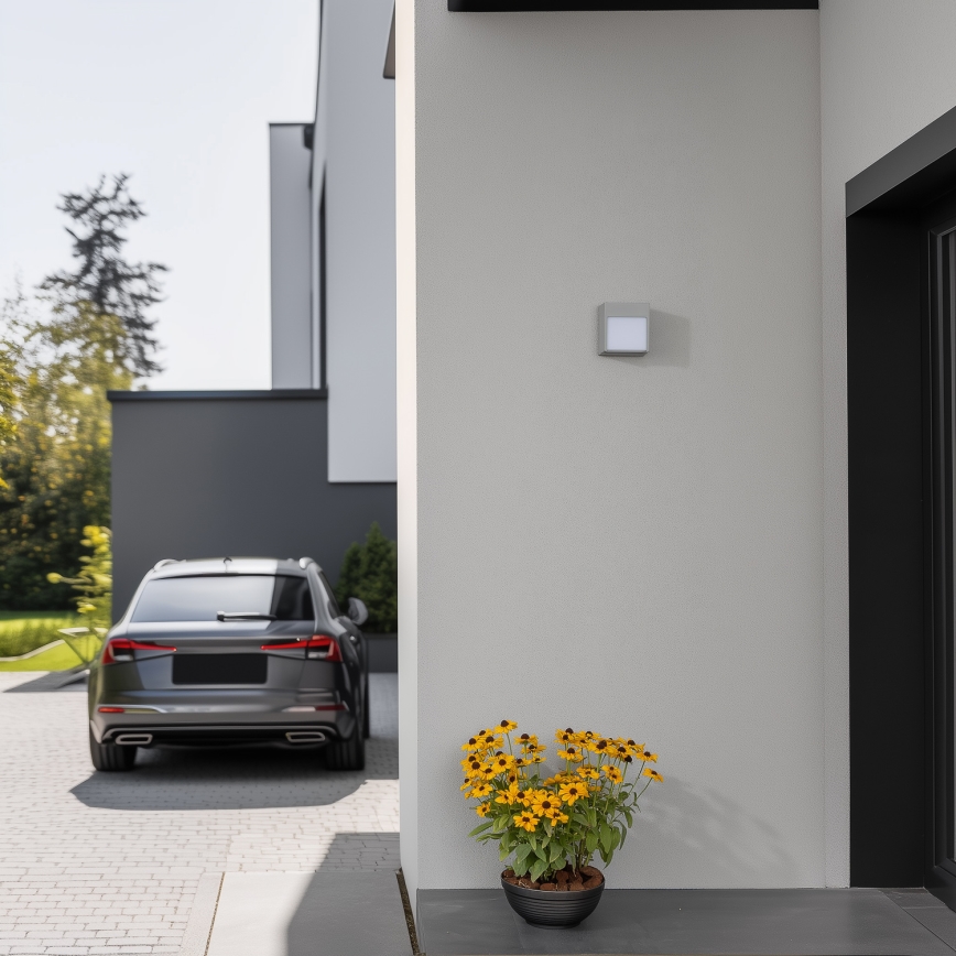 Brilagi - LED spoljašnja zidna svetiljka TERNI LED/12W/230V siva IP44