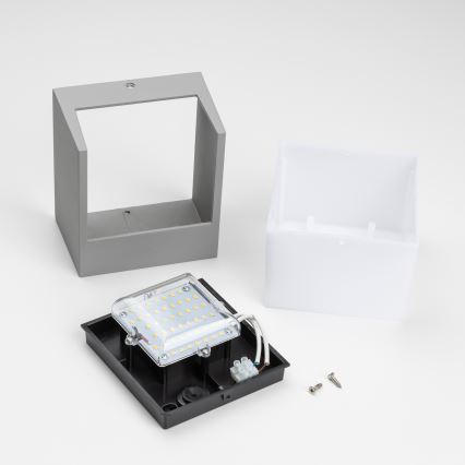 Brilagi - LED spoljašnja zidna svetiljka TERNI LED/12W/230V siva IP44