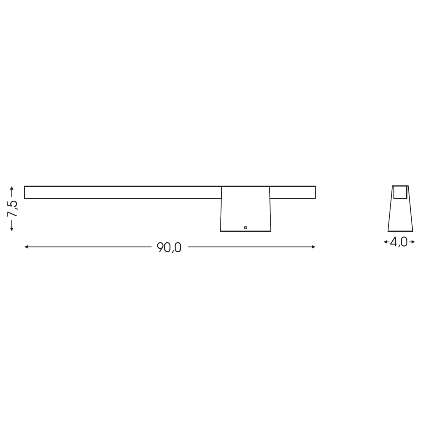 BRILAGI - LED spoljašnja zidna svetiljka VELORA LED/12W/230V 90 cm IP44 braon