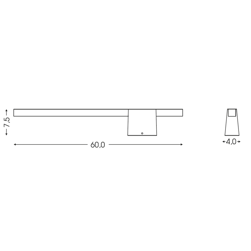 BRILAGI - LED Spoljašnja zidna svetiljka VELORA LED/9W/230V 60 cm IP44 braon