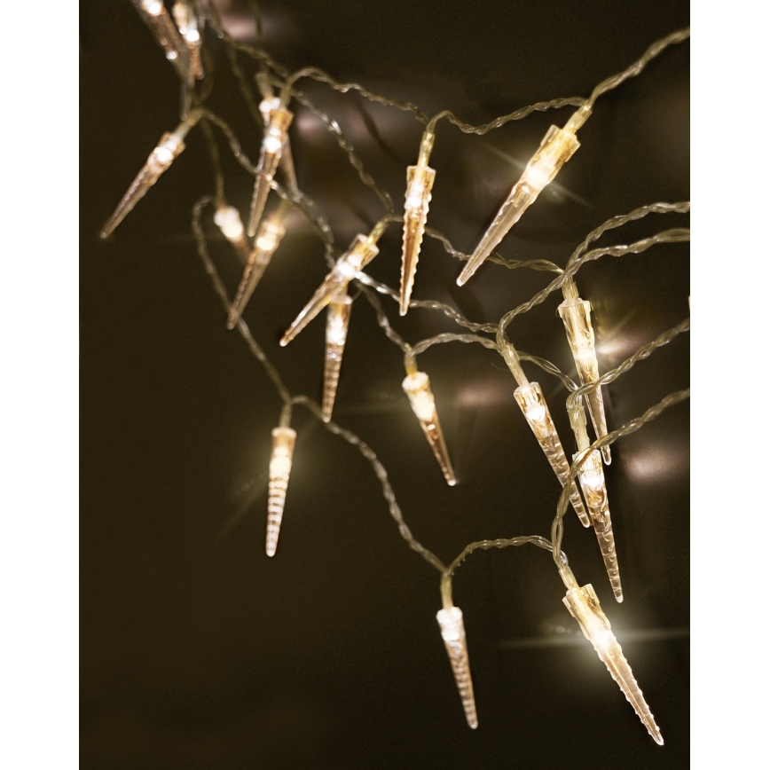 Brilagi - LED spoljašnje božićne lampice 50xLED/8 funkcija/3xAA 8m IP44 topla bela