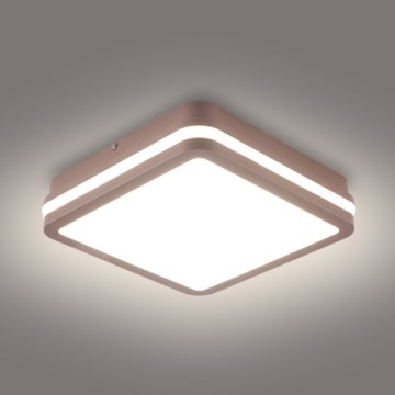 Brilagi - LED spoljašnje plafonsko svetlo BENE LED/18W/230V 21,5x21,5 cm braon IP54