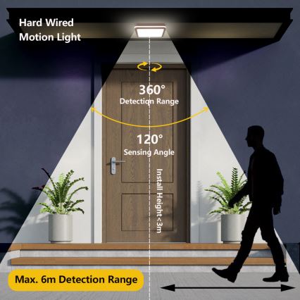 Brilagi - LED spoljašnje plafonsko svetlo BENE LED/24W/230V 26x26 cm, braon, IP54