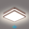 BRILAGI - LED spoljašnje plafonsko svetlo sa senzorom BENE LED/18W/230V 21,5x21,5 cm braon IP54