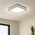 Brilagi - LED spoljašnje plafonsko svetlo sa senzorom BENE LED/24W/230V 26x26 cm braon IP54