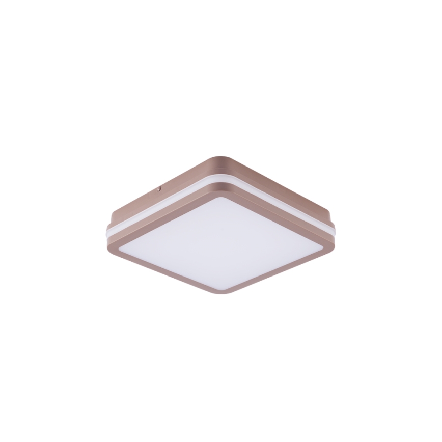 Brilagi - LED spoljašnje plafonsko svetlo sa senzorom BENE LED/18W/230V 21,5x21,5 cm braon IP54