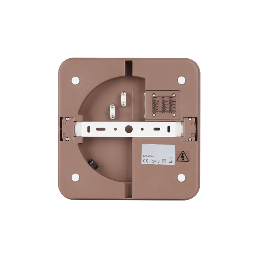 Brilagi - LED spoljašnje plafonsko svetlo sa senzorom BENE LED/18W/230V 21,5x21,5 cm braon IP54