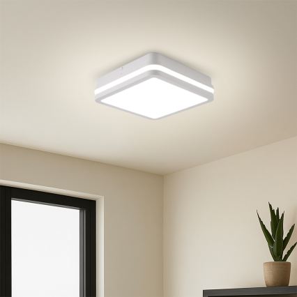 Brilagi - LED spoljašnje svetlo sa senzorom BENE LED/18W/230V 22x22 cm belo IP54