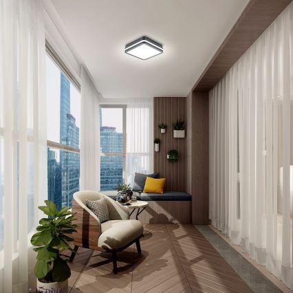 Brilagi - LED spoljašnje svetlo sa senzorom BENE LED/18W/230V 22x22 cm antracit IP54