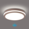 Brilagi - LED spoljašnje svetlo sa senzorom BENE LED/24W/230V prečnik 26 cm braon IP54