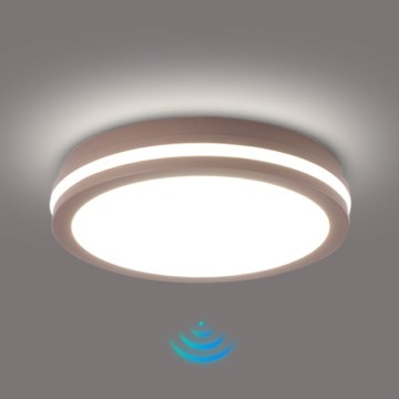 Brilagi - LED spoljašnje svetlo sa senzorom BENE LED/24W/230V prečnik 26 cm braon IP54
