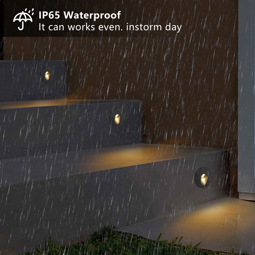 Brilagi - LED spoljašnje ugradno svetlo STAIRDOT LED/2W/230V crno IP65 okruglo