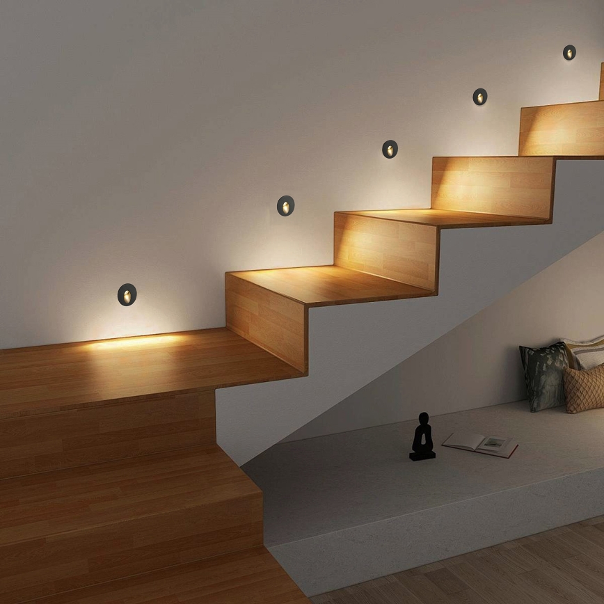 Brilagi - LED spoljašnje ugradno svetlo STAIRDOT LED/2W/230V crno IP65 okruglo
