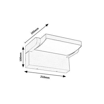 Brilagi - LED spoljašnje zidno svetlo ANKLE LED/18W/230V 3000K IP65 antracit