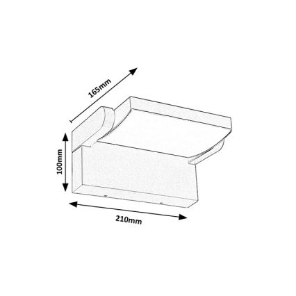 Brilagi - LED spoljašnje zidno svetlo ANKLE LED/18W/230V 4000K IP65 antracit