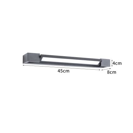 Brilagi - LED spoljašnja zidna svetiljka AQUA LINE LED/12W/230V 45 cm IP44 antracit CRI 90