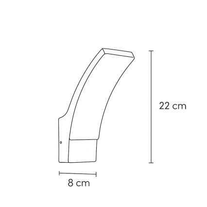 Brilagi - LED spoljašnje zidno svetlo ARCELO LED/9W/230V IP44
