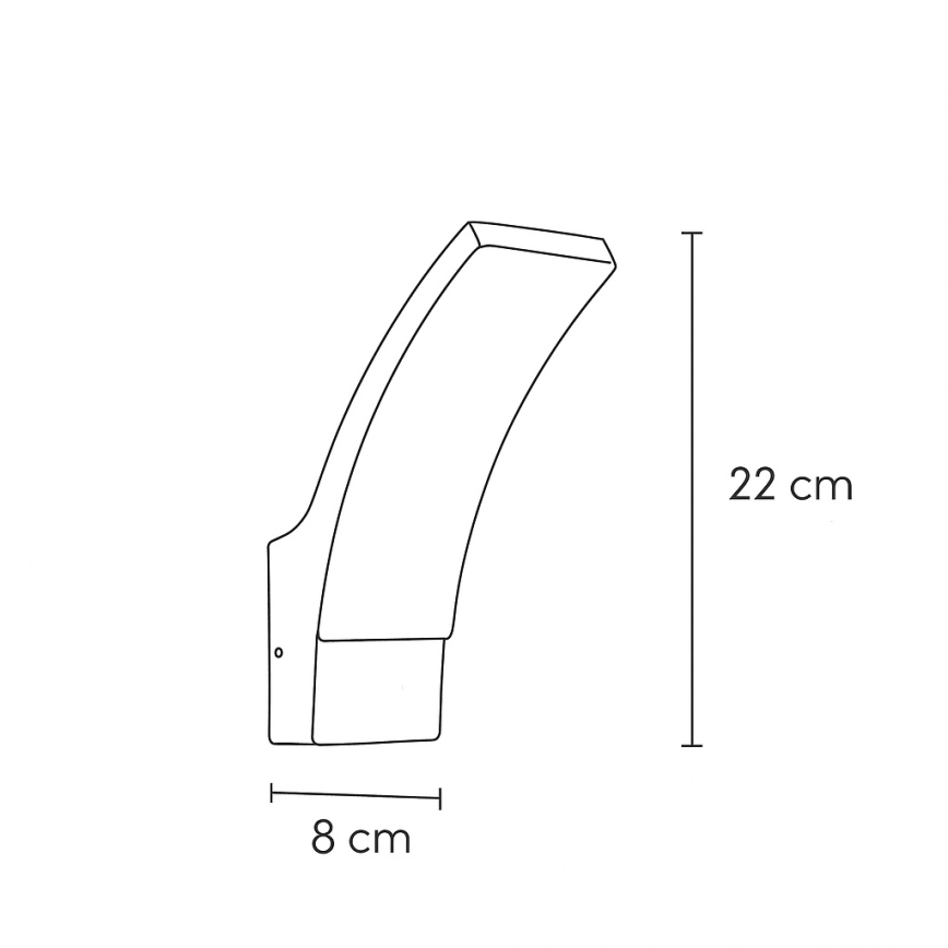 Brilagi - LED spoljašnje zidno svetlo ARCELO LED/9W/230V IP44