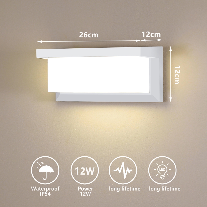 BRILAGI - LED spoljašnje zidno svetlo BRICKY LED/12W/230V belo IP54