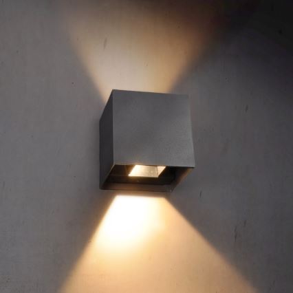 Brilagi - LED spoljašnje zidno svetlo CUBE LED/6W/230V crna IP54