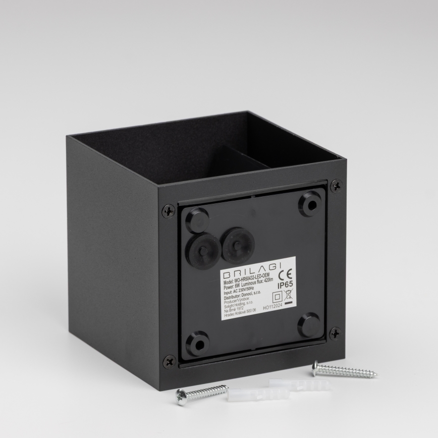 Brilagi - LED spoljašnje zidno svetlo CUBE LED/6W/230V crna IP54