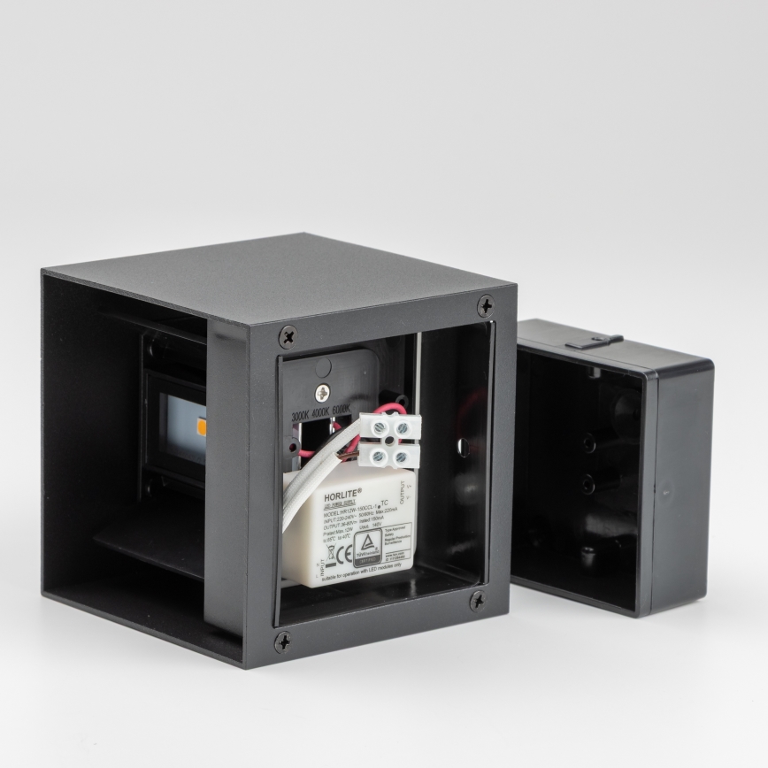 Brilagi - LED spoljašnje zidno svetlo CUBE LED/6W/230V crna IP54